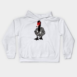 MUSCOVY DUCK - Adorable Bird Hand Cut from Paper - Original Art Kids Hoodie